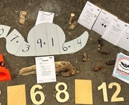 Siffror och övningar till matematik utomhus